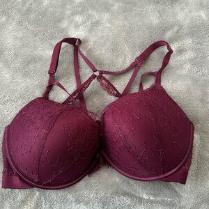 Maroon VS corset x back bra